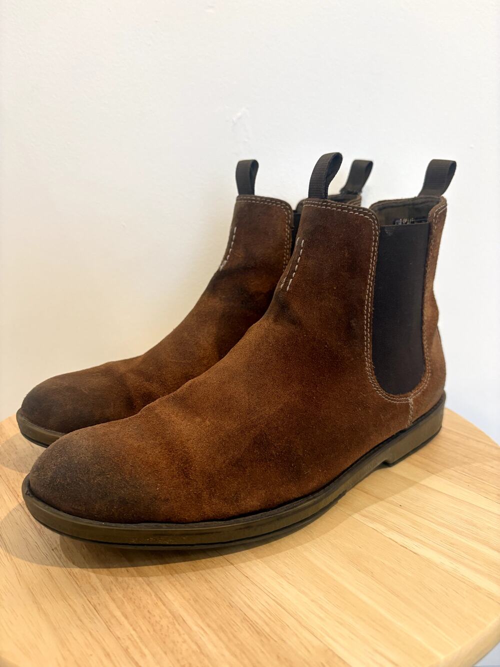Clarks Men's Collection Brown Suede Chelsea Boots